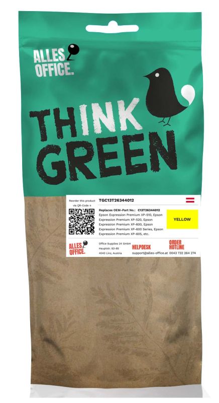 ThinkGreen Epson C13T26344012 / 26XL Ink žluť