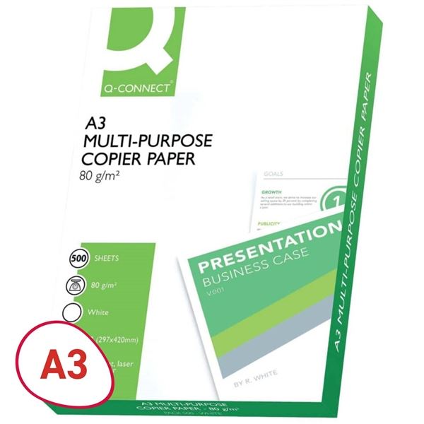 Papír Q-Connect A3, 80g/m2, 500 listů