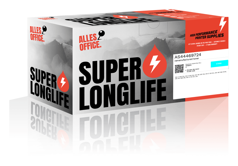 Superlonglife OKI 44469724 Toner azurová